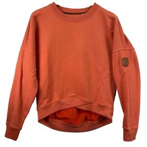 Wanakome Crewneck Sweatshirt Salmon SM Athleisure Cozy Contemporary